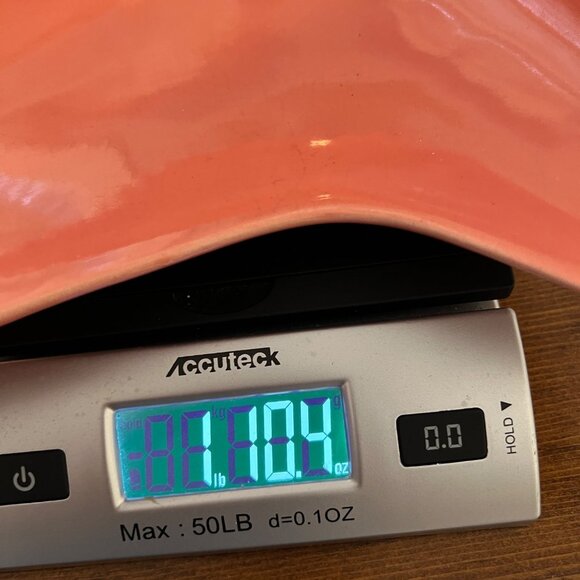 Vintage Mid-Century Modern Ceramic Atomic Boomerang Ashtray Dish Coral with Gold - Picture 11 of 11